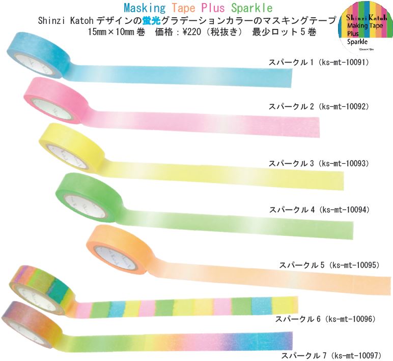 楽天市場】シンジカトウ マスキングテープ Sparkle (15mm幅 x 10m) Shinzi Katoh Masking tape :  SmartZakka
