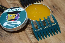 バブロ ポマード(BABLO POMADE) 【ストロング ホールド 130g＆メッシュコーム櫛セット】ストロングホールド メッシュコーム 黒 ストロング ホールド メンズ 整髪料 ヘアグリース 大人 おすすめ メンズ 男性 粗め バーバー スタイリング