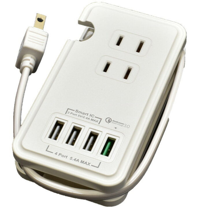 楽天市場】4USB+3AC 電源タップ 延長コード タコ足 電源コード 複数 