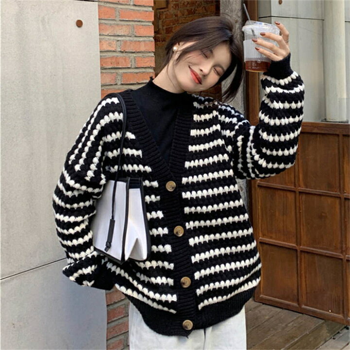 楽天市場】ニットカーディガン レディース 秋冬 ゆったり 秋服 