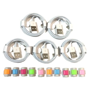 iPhone �y1m�z �[�d�P�[�u��+�ی�L���b�v SIKT-57 �P�[�u��1mx5�{ �ی�L���b�vx10�� ���C�g�j���O�P�[�u�� �[�d�� �P�[�u���ی�L���b�v�́A�J���[�F�����_���ɂȂ�܂��B �f���h�~�J�o�[ ����