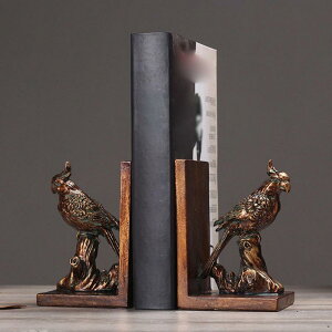 2�s�[�X/�� Parrot BookEnds Art Craft Desktop Ornaments �ɓK�p Bedroom Library Reading