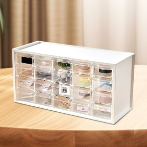 小型引き出しキャビネット 積み重ね可能な収納ボックス 20個のミニ引き出し付き デスクオーガナイザー ステッカー クラフト ジュエリー用ミニデスクトップ引き出し