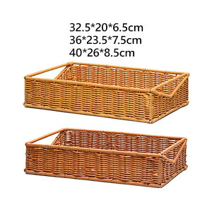 織パンバスケット フルーツバスケット.手作り模造ラタン銀製品トレイ 織カトラリーバスケット 織食品バスケット 食器棚