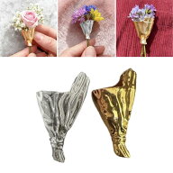 ミニ花瓶ブローチ 花の挿入物 ブローチピン 日常使い 手芸 セータースーツ DIY