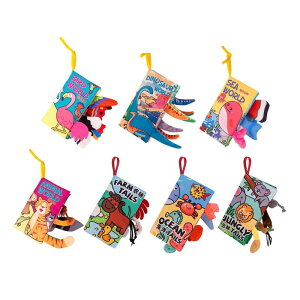 赤ちゃんのおもちゃの本 早期学習教育玩具 感覚のおもちゃ しわくちゃの布の本 男の子用