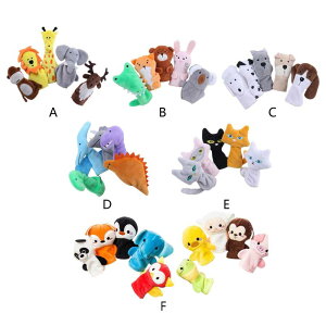 家族の指人形子供玩具子供テリング小道具ベビーベッドヘルパー人形5個の柔らかいぬいぐるみ