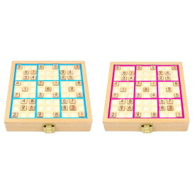 数独ボードゲーム 木製数独ゲームボード 数字タイル付き 教育玩具 頭の体操ゲームおもちゃ 対象年齢7-14歳 大人