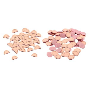 手袋のための50x革ラベルエンボスタグ手作りDIYクラフト装飾