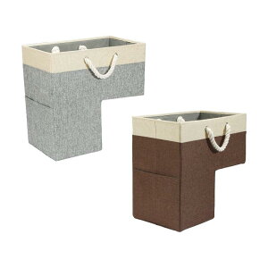 ハンドル付き階段バスケット 折りたたみ式階段バスケット ステップバスケット 階段収納バスケット 木製階段用階段収納ボックス 階段用