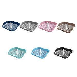 耐久性のあるメッシュの犬用トイレ*トイレトレイ おしっこトレーニングトレイ 保護壁付き 小型犬の小便器 子犬の屋内ハリネズミの訓練用