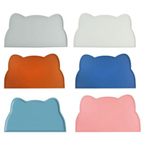 キャットフードマットペット給餌マットのスキッドはこぼれを防ぎ.床を保護するクッションクッション濃い犬の水ボウルトレイ食品と水のために