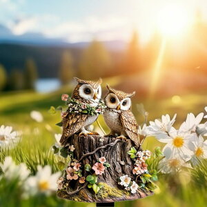 かわいいフクロウガーデンステーク2Dアクリル芝生の装飾裏庭のホームガーデン