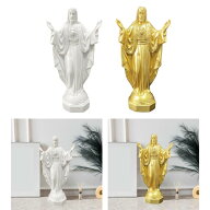 イエス像.宗教的人物アートワークコレクション イエスオーナメント彫刻イエス置物リビングルーム卓上棚装…
