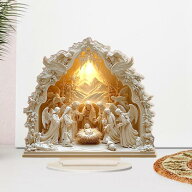 クリスマスの降誕シーンの置物 デスク用 宗教的ギフト 2D フラット アクリル像