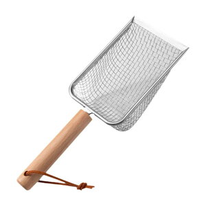 ペットシフター.猫砂ふるいクリーナー.基板スプーン.木製ハンドル猫砂スプーン猫砂水族館用