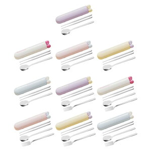 スプーンと箸セット テーブルウェアキット 再利用可能 伝統的な蝶結びフラットウェア ポータブルカトラリーセット アウトドア 日常使い ホーム