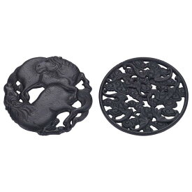 鋳鉄のトリベット鋳鉄マットエレガントデザインポータブルディッシュプレートホルダー家庭用オフィスダイニングテーブルホテル用メタルトリベット