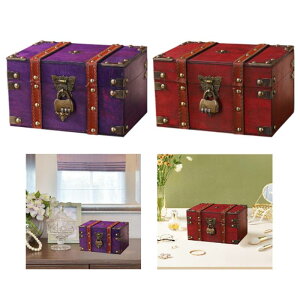 ジュエリー収納ボックス 宝箱 コンビネーションロック付き デスクトップ小物ケース 記念品ボックス ブレスレット イヤリング ウェディングギフト用