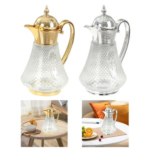 middle Eastern Glass Pitcher Glass Water Jug Elegant Coffee Carafe 18Lz[p