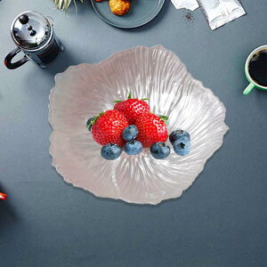 花型ガラスプレート リング ジュエリーホルダー 皿 家庭用食器 積み重ね可能 ジュエリー収納トレイ デザートプレート パーティー用