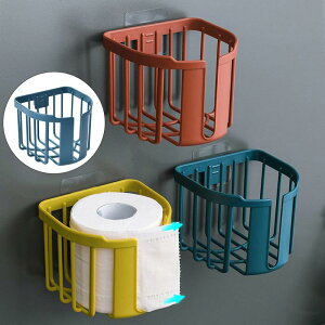 トイレットペーパーロールホルダー食器棚下の粘着性洗面所青