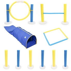 アジリティトレーニング器具 ジャンプ障害物 トンネル構成 フォームカバー付き支柱 ハードル設置 ホープジャンプ機能 障害物コース 運動促進 組み立て簡単 ペットアクティビティに適用