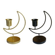 月の形をしたテーパーキャンドルホルダー装飾スタンド燭台燭台用装飾品