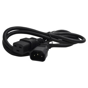 16A IEC 320 C14 C19 電源延長コード ケーブル アダプター PDU UPS 用 ブラック