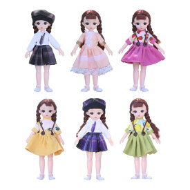 かわいい人形 23 センチメートルアクセサリー手作りロングファッションドレスアップ再生服おもちゃ服セットプリンセス人形女の子のためのギフトパーティー