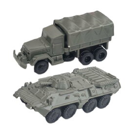 2ピース/個 4D車両モデルキット男の子用シミュレーション卓上マイクロランドスケープ