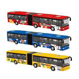 シミュレーション交通バスモデル.合金プルバックバス.コレクションパーティーの記念品.ロールプレイ用の2セクション連結バスおもちゃ