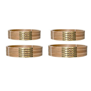 刺繍枠 5個 刺繍フレーム 円形枠 調節可能 丈夫なブナ材枠 クロスステッチループ DIYプロジェクト用