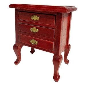 1:12スケール ドールハウス ナイトスタンド ミニチュア ベッドサイドキャビネット 引き出し付き ミニ