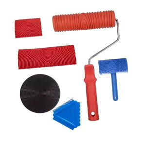 6倍の木材穀物塗装ツールセット.テクスチャウォールペインティングローラー.DIY EMPAISTISISTテクスチャ穀物家具壁室デッキ用の穀物ツール