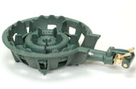タチバナ製作所 TS-210H 鋳物コンロ 二重 羽根付・種火無しガスバーナー ガスコンロ 普及タイプ 底枠付 …