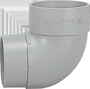 <一般流体輸送管路・排水通気設備配管・塩ビパイプ>前澤化成工業 VUパイプ VU−90KLT 90度片受エルボ 100<JIS K 6741> 913024B