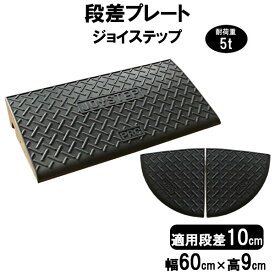 段差解消スロープ 段差10cm用 幅60cm 4個+両コーナーセット　300cm対応 耐荷重5t 【送料無料】 段差プレート サンポリ ジョイステップ 駐車場・車庫の段差解消！ 屋外用 玄関 車いす 介護 介助 JS10-60×4+C2