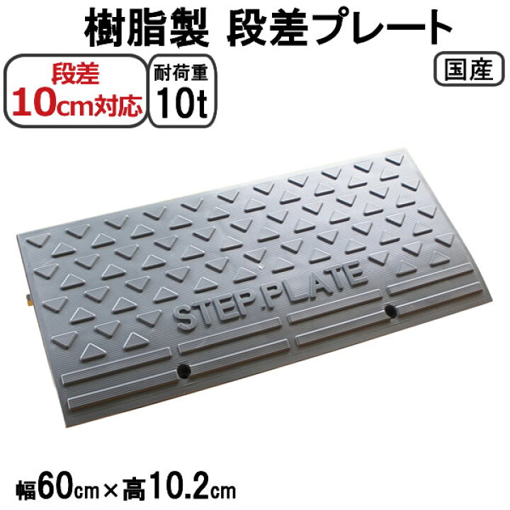 楽天市場】段差解消スロープ 段差10cm用 幅60cm 8個セット 480cm対応  