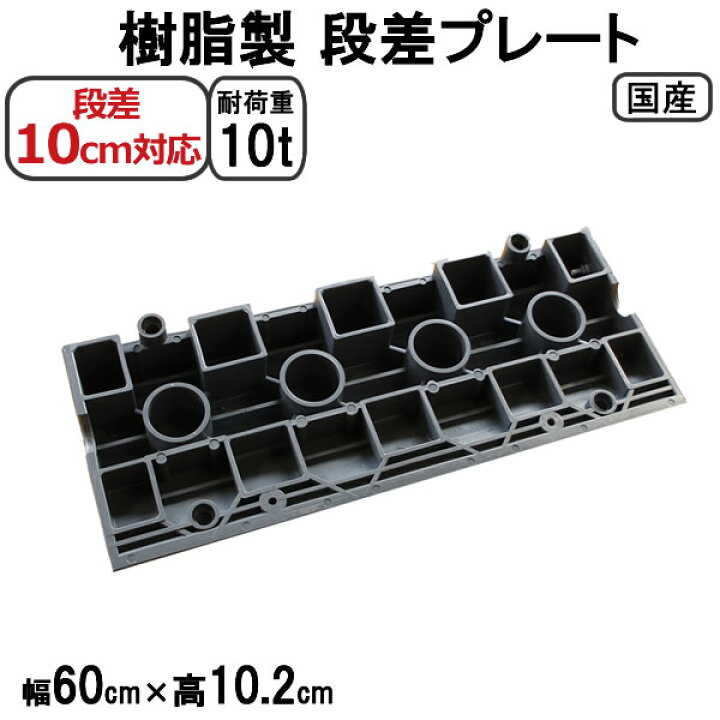 楽天市場】段差解消スロープ 10cm 段差用 幅60cm 単品 耐荷重10t 国産 