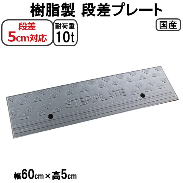 楽天市場】段差解消スロープ 5cm 段差用 幅60cm 8個セット 480cm対応 