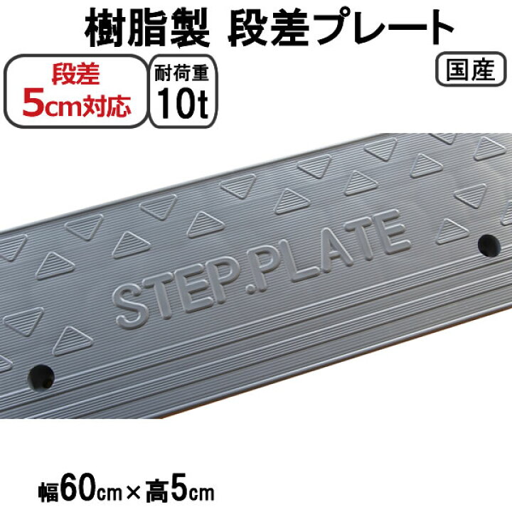 楽天市場】段差解消スロープ 段差5cm用 幅60cm 8個セット 480cm対応 耐 