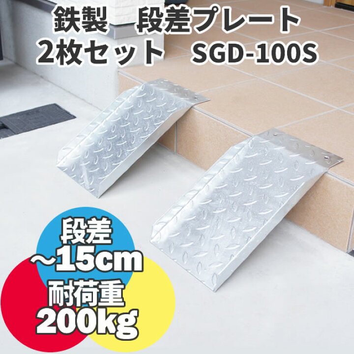 楽天市場】段差解消スロープ / 段差プレート 鉄製 15cmまでの段差用 