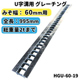 グレーチング U字溝用 溝蓋 みぞ幅60mm用　(乗用車) 長さ995mm 【代引き・日祝配達・時間指定不可】 側溝 排水溝 溝ふた 溝蓋 溝 蓋 ふた 駐車場 ガレージ 〈grating：グレーチング〉 HGU-60-19