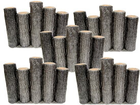 【送料無料】【お得な10個セット】サンポリ　プラスティック擬木 はなえ80φ 段違い5連 H300 枕木 お庭の縁取り diy 花壇 囲い 土留め ブロック 仕切り フェンス 柵 ガーデニング 樹脂製 プラ　Flowerbed Artificial Wood