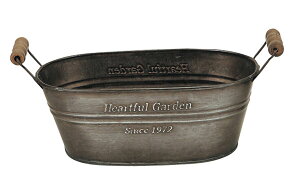 GRH【送料無料】 アンティーク風ブリキポット  4個セット 【代引不可】 〈北海道・沖縄・離島・一部地域は別途送料がかかります〉 2365-B