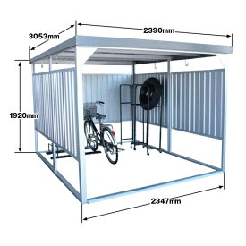 ダイマツ 多目的万能物置 DM-20 幅2390×高さ1920×奥行3053mm サイクルハウス ワイドタイプ / サイクルポート休憩所 喫煙所 屋外国内生産！自転車置き場,物干し台,物置 【代引・時間指定・日,祝着指定不可】storage shed