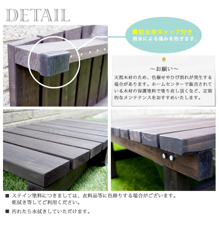 楽天市場】デッキ縁台 180×58cm【送料無料 ウッドデッキ風 簡単 縁側  