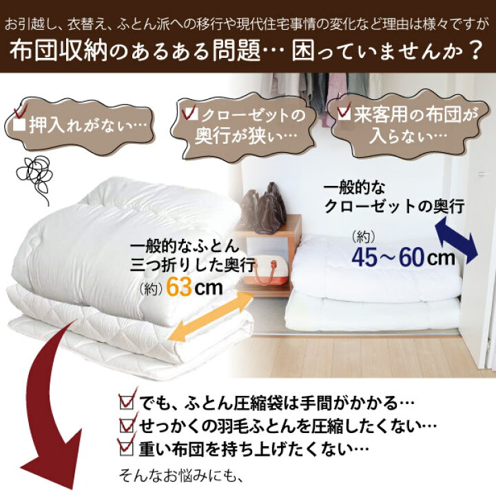 楽天市場 立てて収納できる布団収納袋 敷布団用 ふとん 収納 袋 シングル 敷布団 敷き布団 丸めて 奥行の狭いクローゼットにも 不織布 省スペース 来客用 夏用 冬用 住マイル