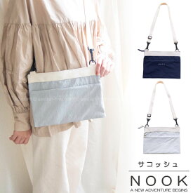 NOOK サコッシュ / 【ポスト投函送料無料】 / ノック サコッシュ ショルダー バッグ 鞄 レディーズ メンズ ユニセックス ミニショルダー 斜め掛け 旅行 ポケット ファスナー スマホ 長財布 シンプル かわいい おしゃれ ロゴ